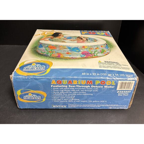 Intex The Wet Set 60”x 22” Aquarium Pool See Through Aquarium Deluxe Walls 2007 - Picture 6 of 8